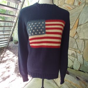 Iconic American Flag Sweater by Polo Ralph Lauren, size S